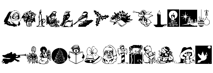 Noel Dingbats Font LOWERCASE