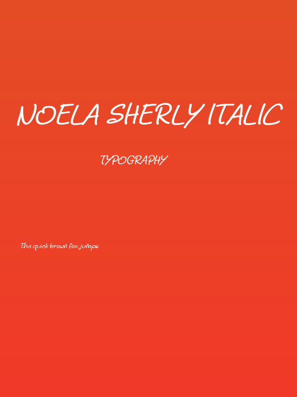 Noela Sherly Italic Poster
