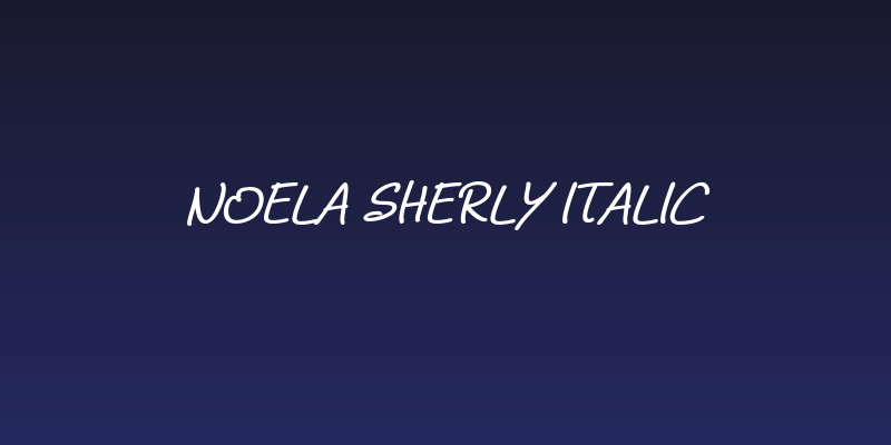 Noela Sherly Italic Social Header