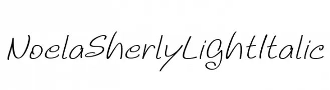 Noela Sherly Light Italic  Fuentes Gratis Descargar