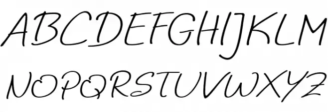 Noela Sherly Light Italic 字体 大写