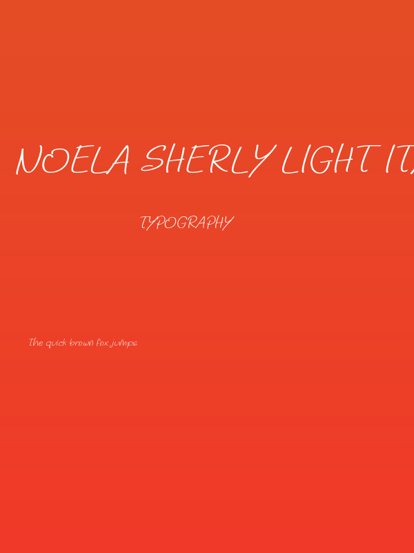 Noela Sherly Light Italic Poster