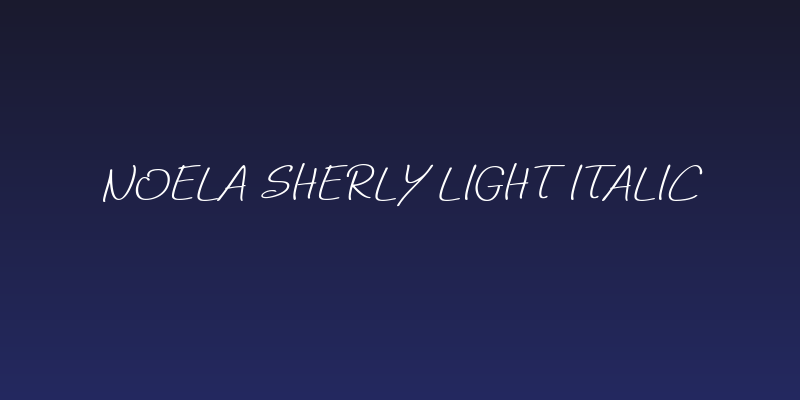 Noela Sherly Light Italic Social Header