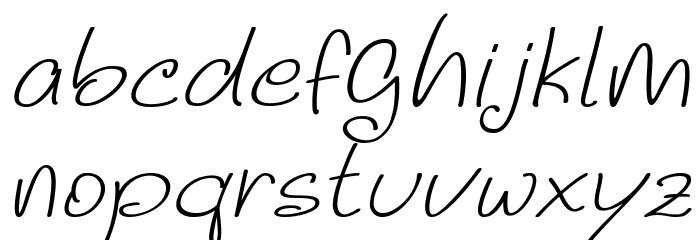 Noela Sherly Light Italic Font LOWERCASE