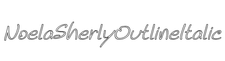 Noela Sherly Outline Italic  フリーフォントのダウンロード