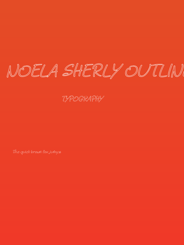 Noela Sherly Outline Italic Poster