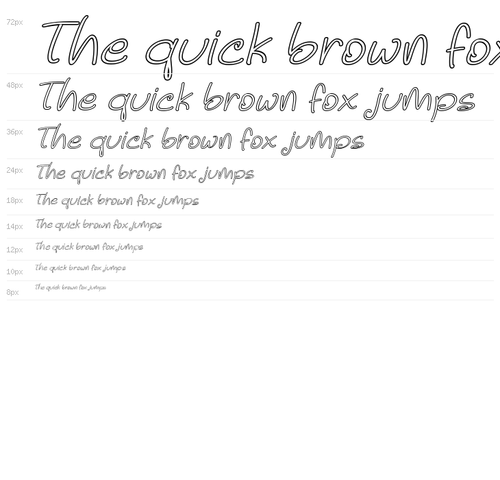 Noela Sherly Outline Italic Waterfall