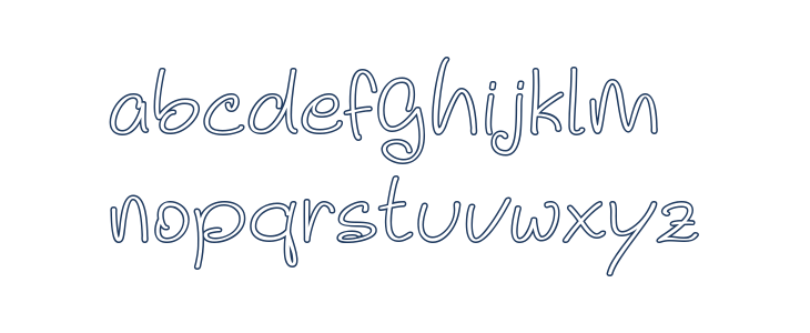 Noela Sherly Outline Lowercase