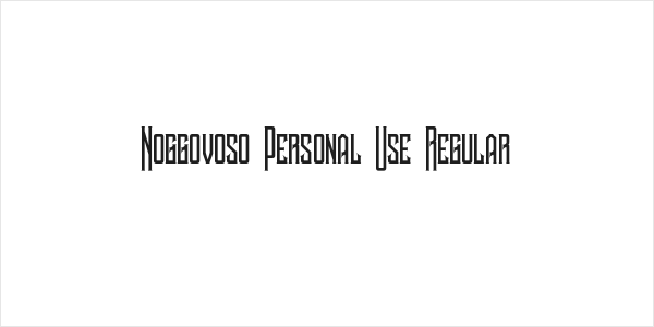 Noggovoso Personal Use Regular Logo