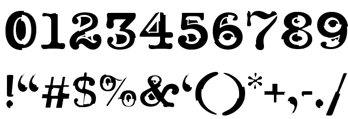 Noir Filled Font OTHER CHARS