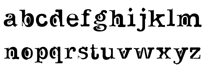 Noir Filled Font LOWERCASE