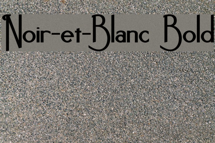 Noir-et-Blanc Bold Font examples