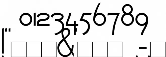 Noir-et-Blanc Font OTHER CHARS