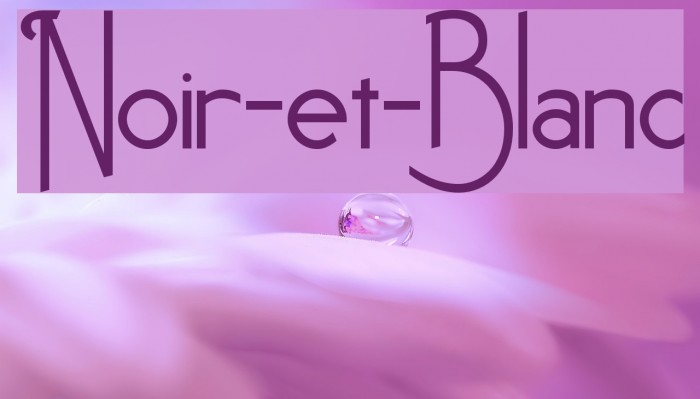 Noir-et-Blanc Font examples