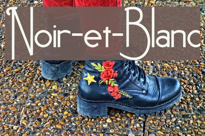 Noir-et-Blanc Font examples