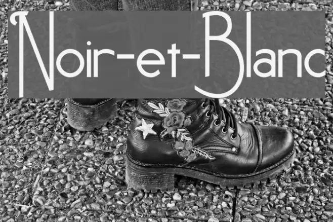 Noir-et-Blanc Font examples