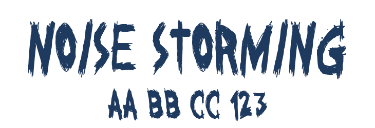Noise Storming Font Preview
