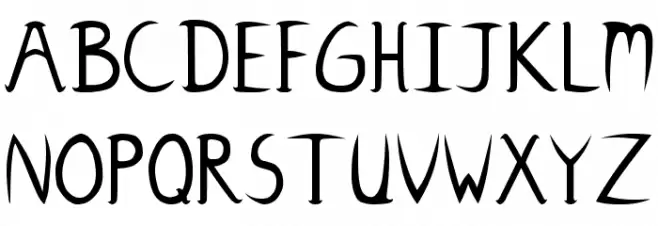Noisewater フォント 大文字