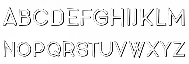 Noix Hollow Regular Schriftart Groß