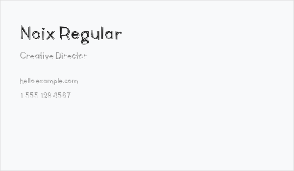 Noix Regular Business Card