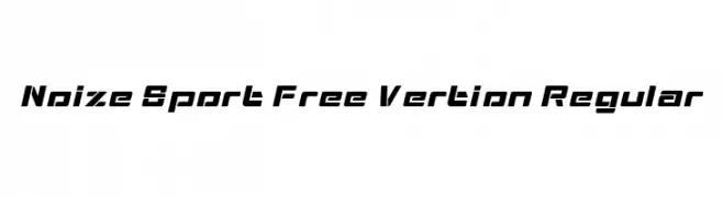 Noize Sport Free Vertion Regular  Скачать бесплатные шрифты