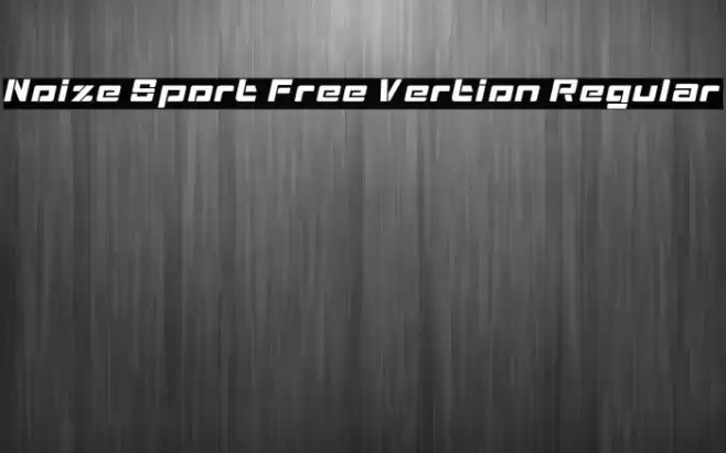 Noize Sport Free Vertion Regular Caratteri examples