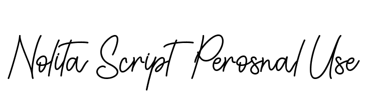 Nolita Script - Perosnal Use  नि: शुल्क फ़ॉन्ट्स डाउनलोड