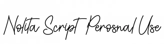 Nolita Script - Perosnal Use  Fuentes Gratis Descargar