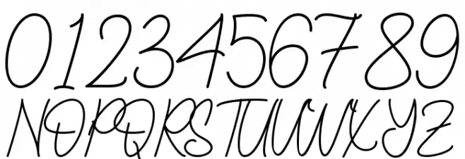 Nolita Script - Perosnal Use Font OTHER CHARS