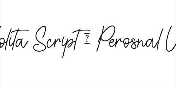 Nolita Script - Perosnal Use Logo