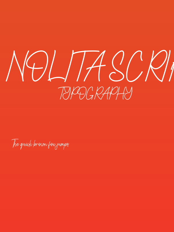 Nolita Script - Perosnal Use Poster