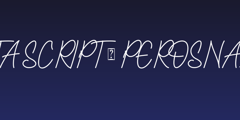 Nolita Script - Perosnal Use Social Header