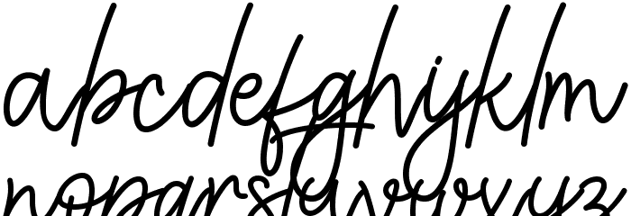 Nolita Script - Perosnal Use Font LOWERCASE