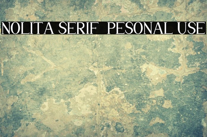 Nolita Serif - Pesonal Use Example 2