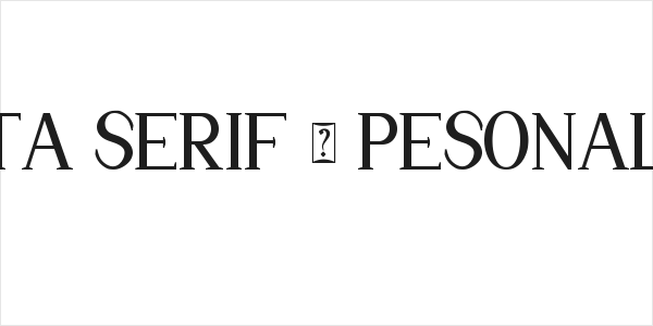 Nolita Serif - Pesonal Use Logo