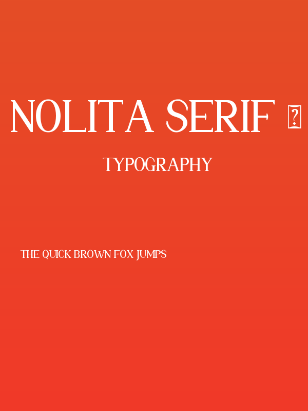 Nolita Serif - Pesonal Use Poster