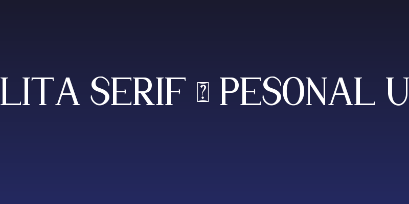 Nolita Serif - Pesonal Use Social Header