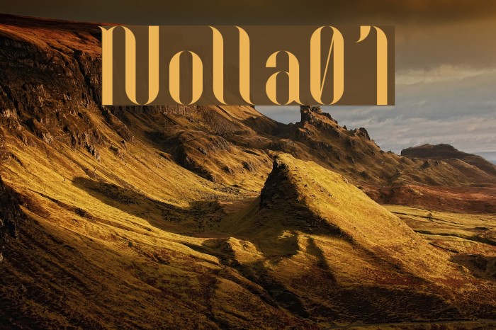 Nolla01 Font examples