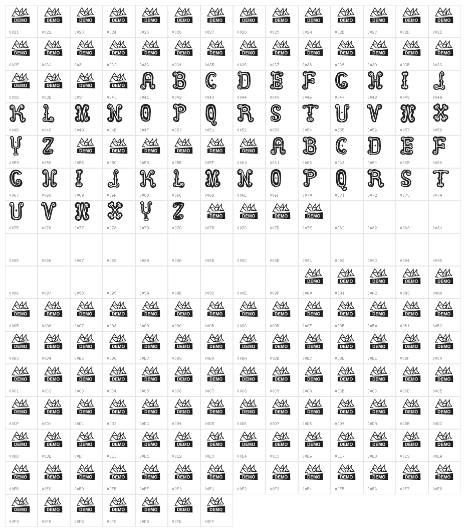 Nollie Character Map