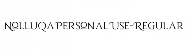 NolluqaPersonalUse-Regular  Fuentes Gratis Descargar