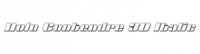 Nolo Contendre 3D Italic  font caratteri gratis