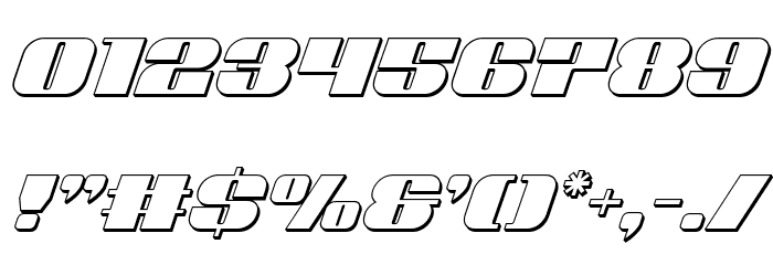 Nolo Contendre 3D Italic Font OTHER CHARS
