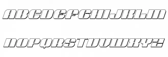 Nolo Contendre 3D Italic Font Litere mari