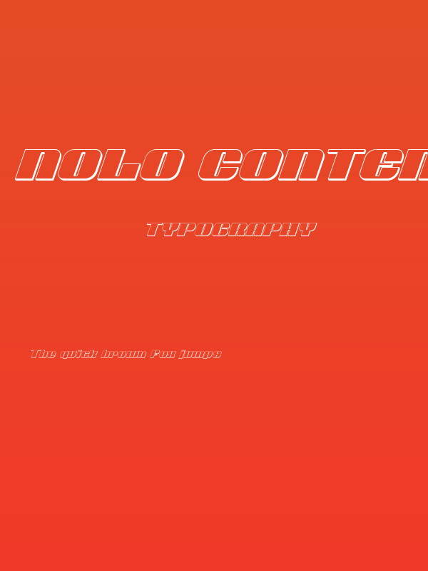 Nolo Contendre 3D Italic Poster