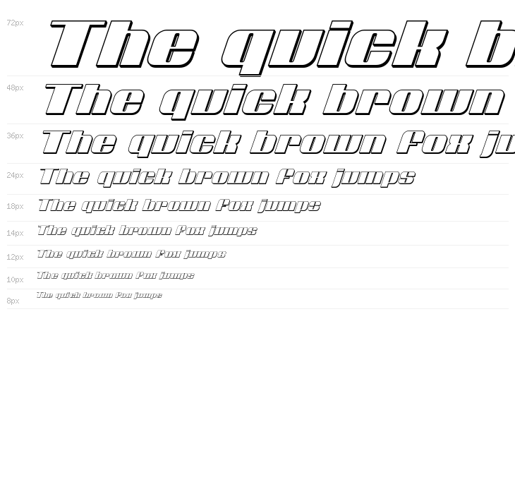 Nolo Contendre 3D Italic Waterfall