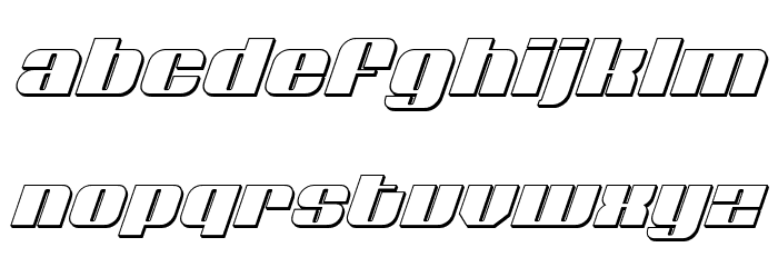 Nolo Contendre 3D Italic Font LOWERCASE