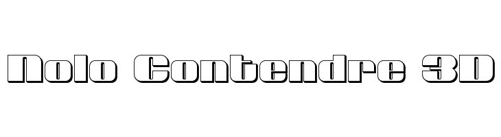 Nolo Contendre 3D  Скачать бесплатные шрифты