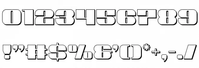 Nolo Contendre 3D Font OTHER CHARS