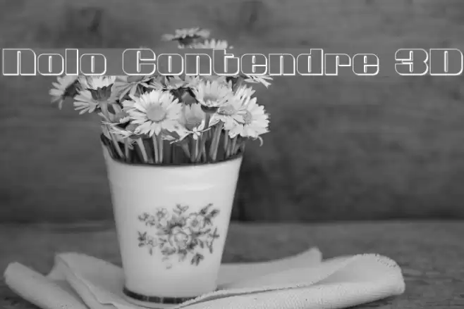 Nolo Contendre 3D Font examples