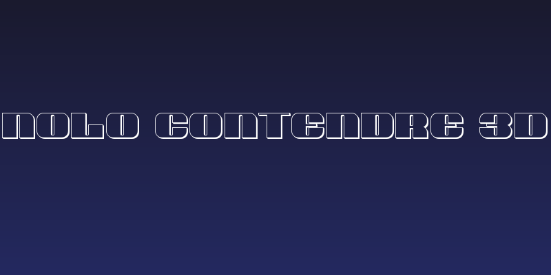 Nolo Contendre 3D Social Header